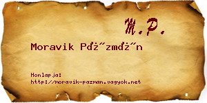 Moravik Pázmán névjegykártya